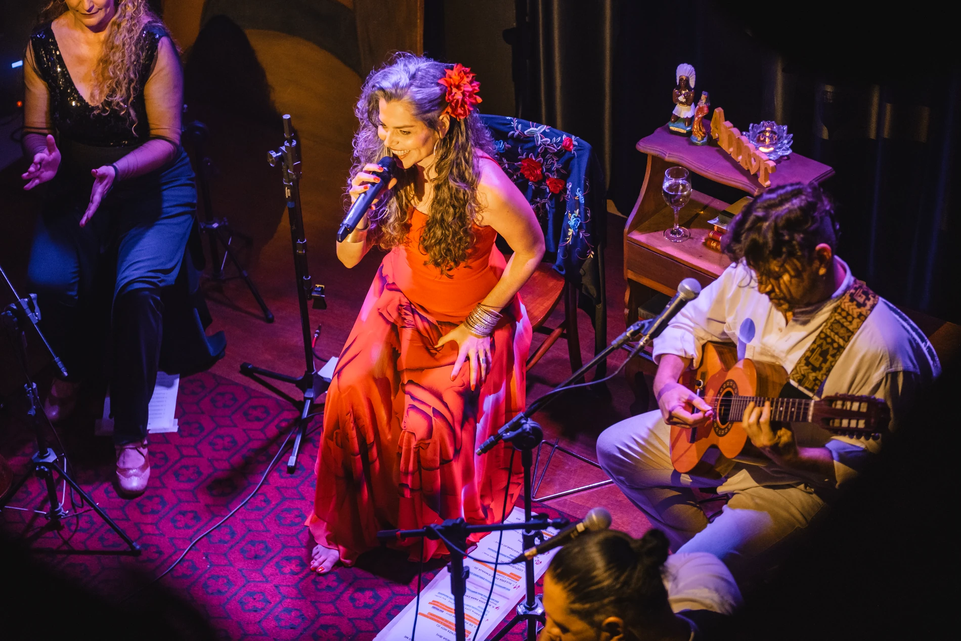 Vivian Amarante no show Costurando