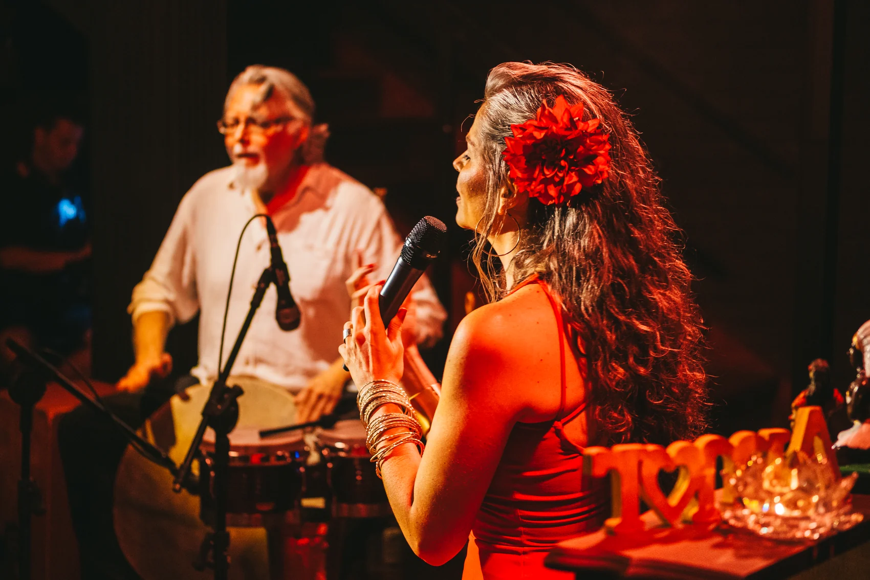 Vivian Amarante no show Costurando