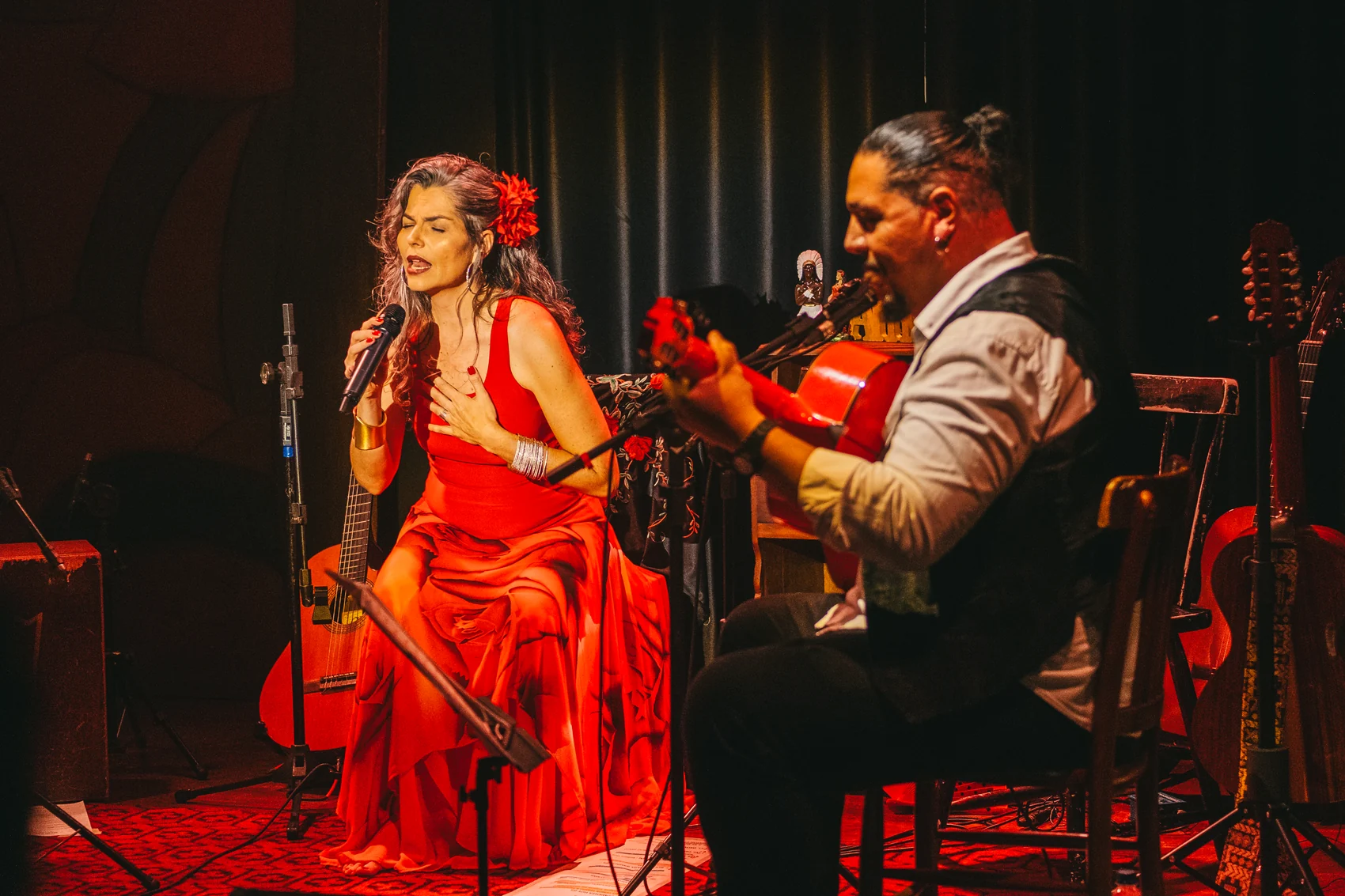 Vivian Amarante no show Costurando