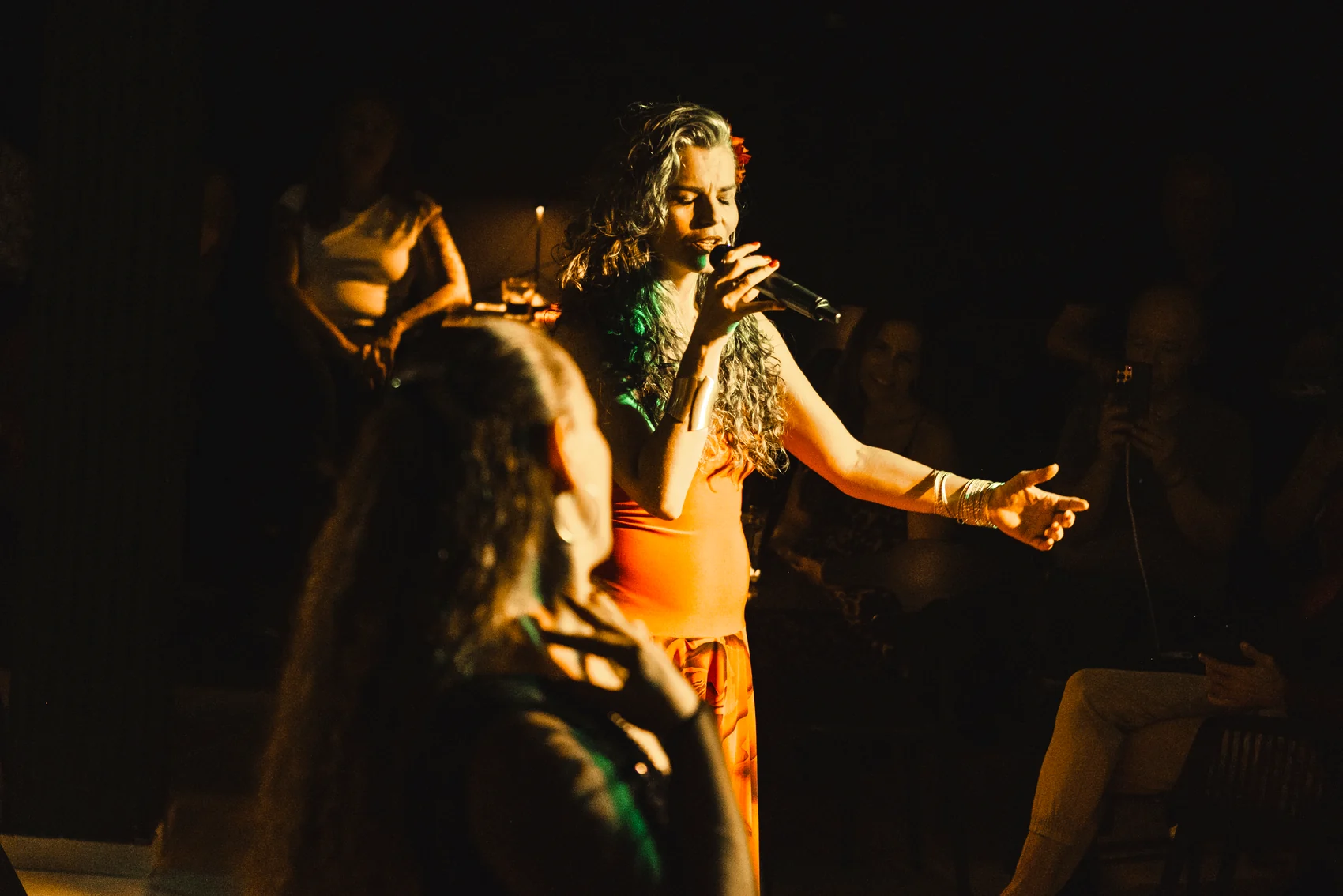 Vivian Amarante no show Costurando